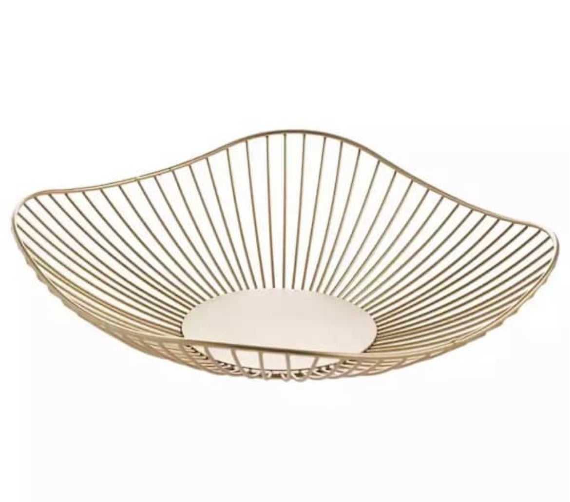 Gold Metal Fruit Bowl