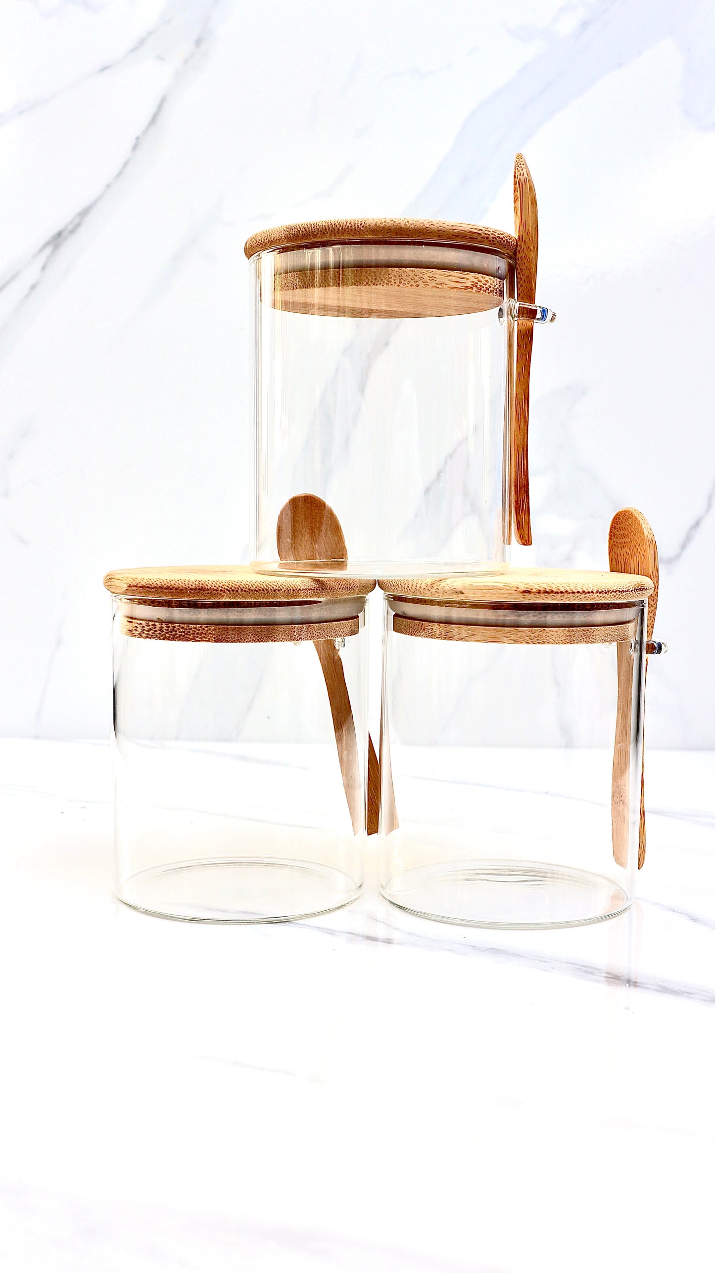 Glass Storage Jar With Bamboo Lid