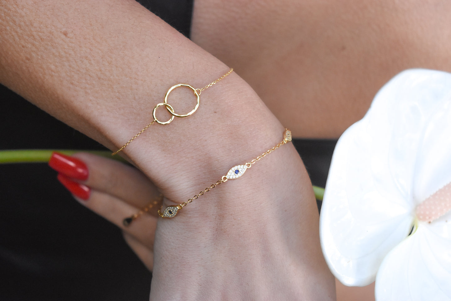 925 Gold Infinity Bracelet