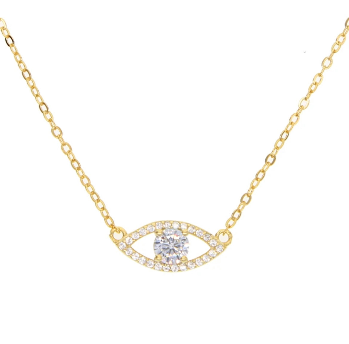 Gold Evil Eye Necklace