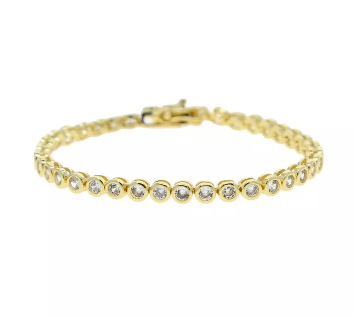 Gold diamond Tennis Bracelet