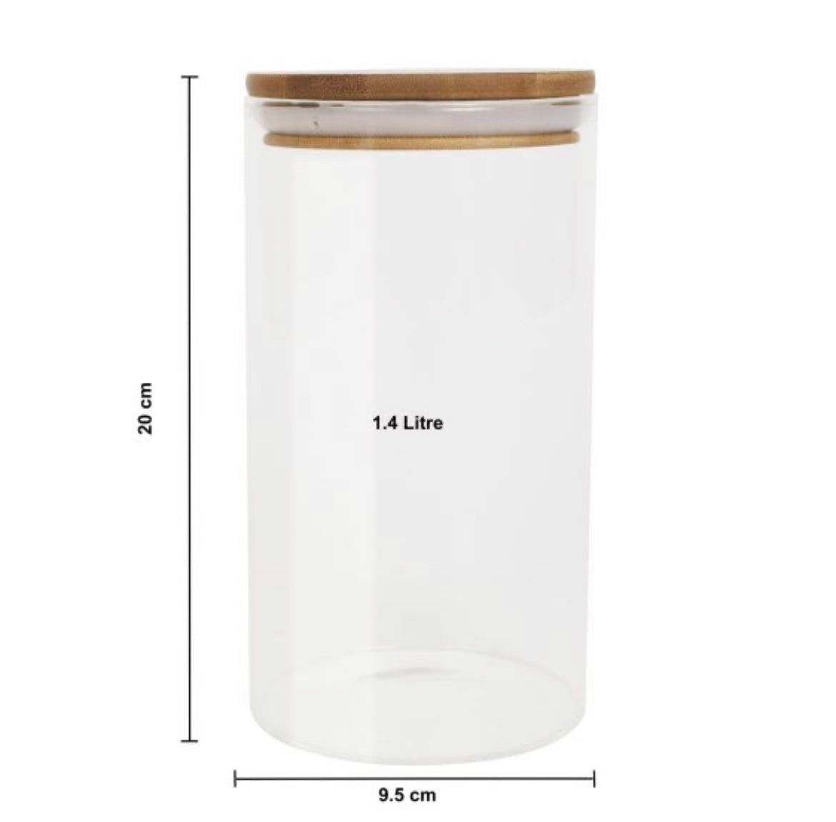 Glass Storage Jar With Bamboo Lid