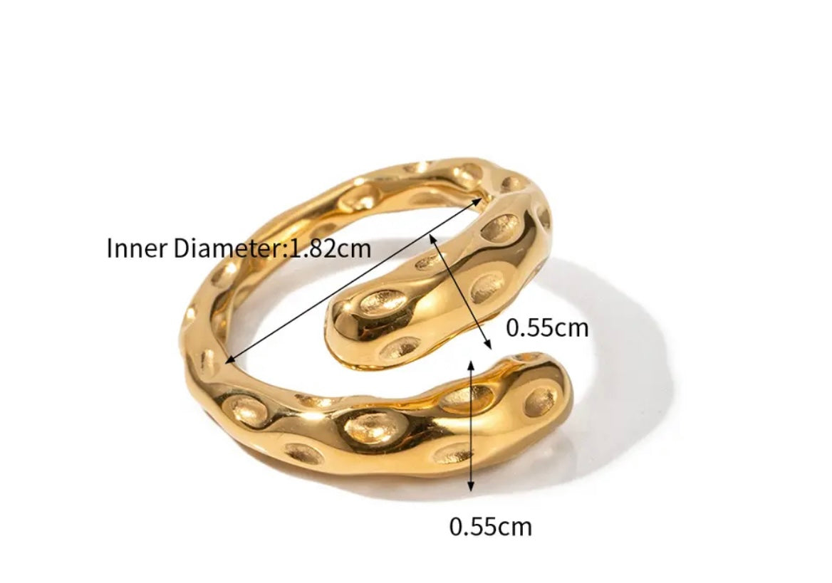 Gold Statement Snake ring