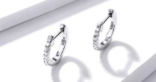 Silver 925 Sterling Huggie Hoop Earrings