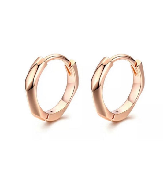 Rose Gold Huggie Earrings