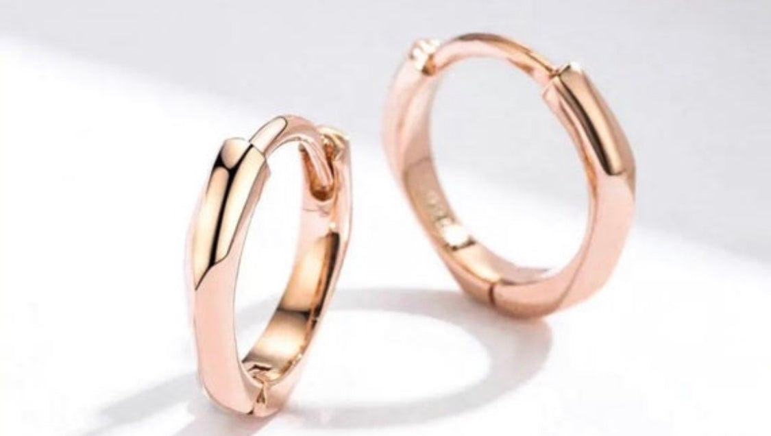 Rose Gold Huggie Earrings