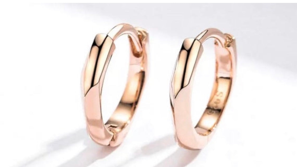 Rose Gold Huggie Earrings