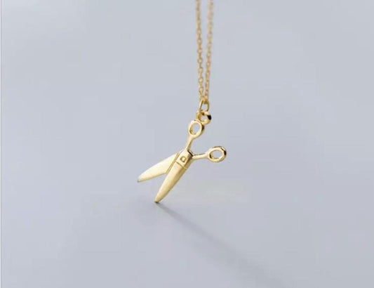 18k Gold Plated Scissor Necklace Chain