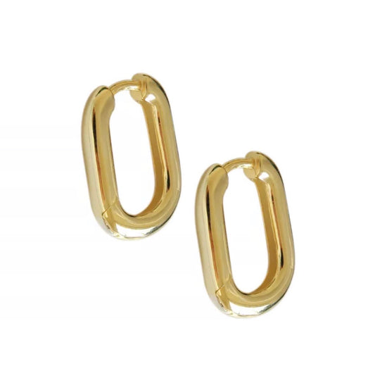 18k gold rectangle stassy earrings