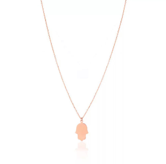 Rose Gold Hamsa Necklace