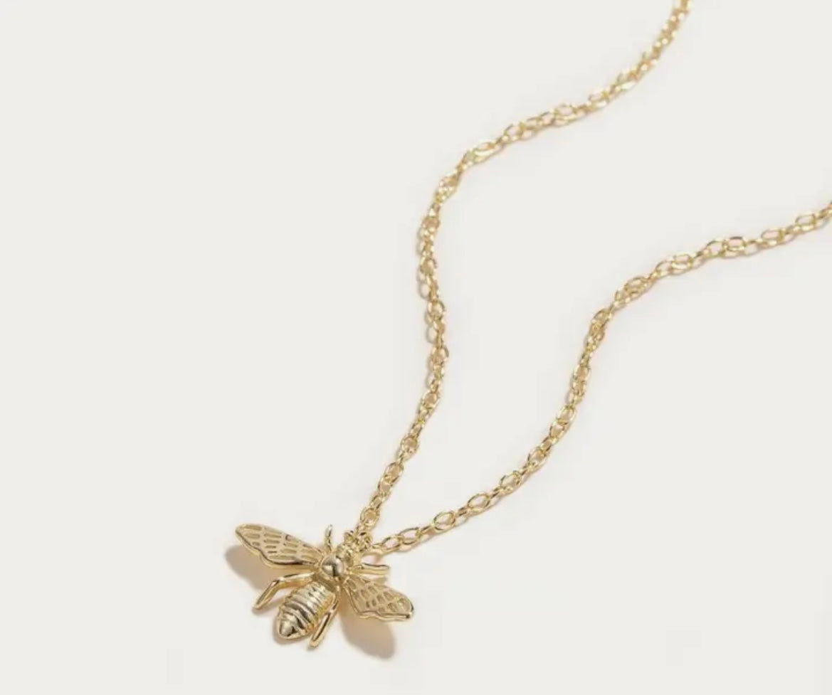 Gold Bee Necklace