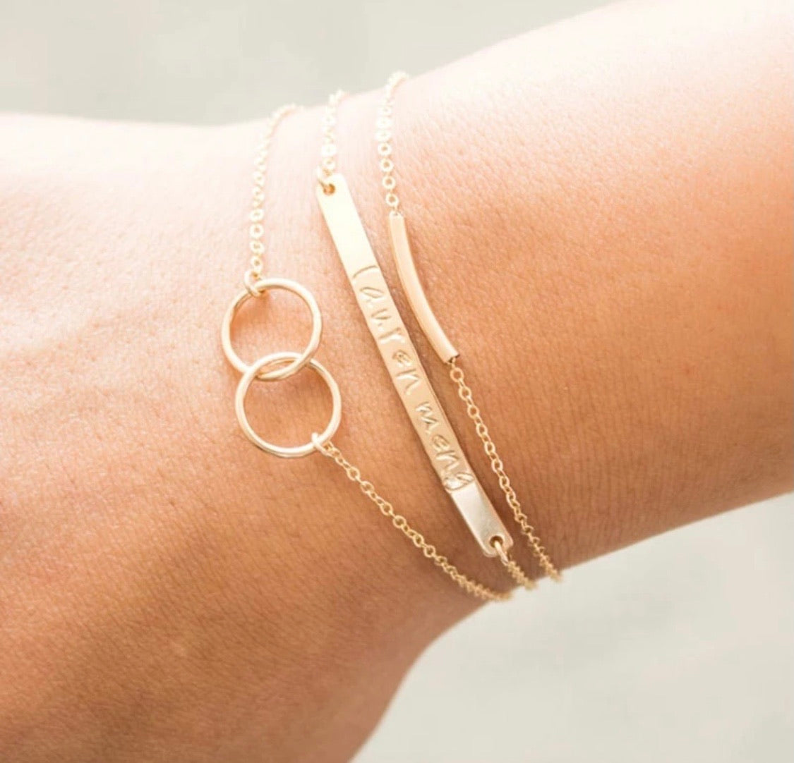 925 Gold Infinity Bracelet