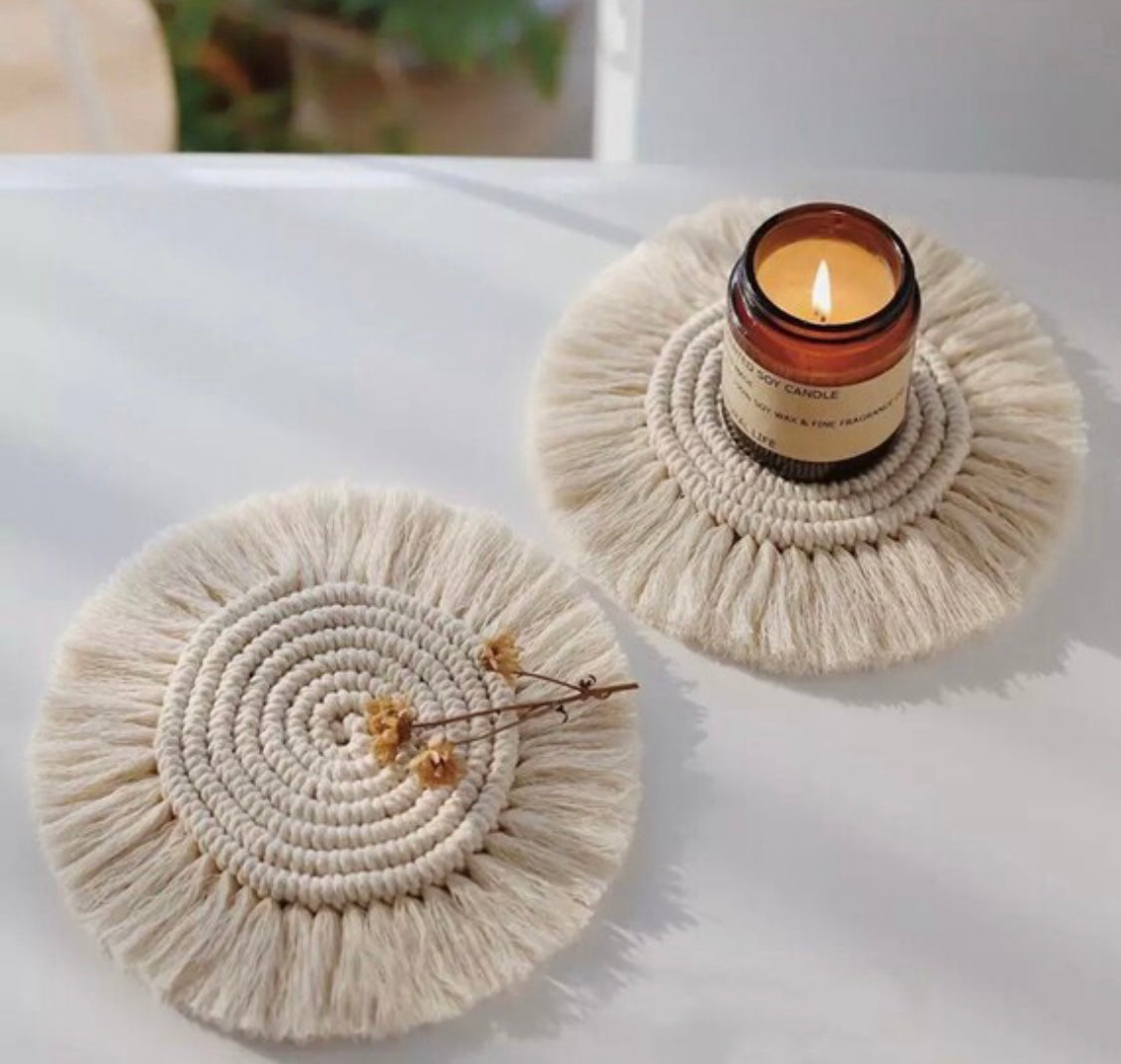 Macrame Cup Pad Coaster