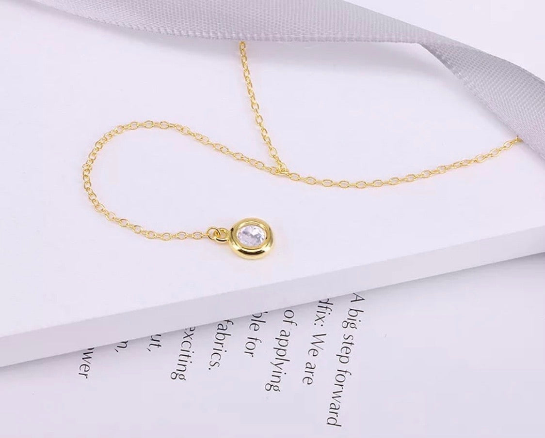 Diamond Pendant 925 Gold Lariat Y Necklace