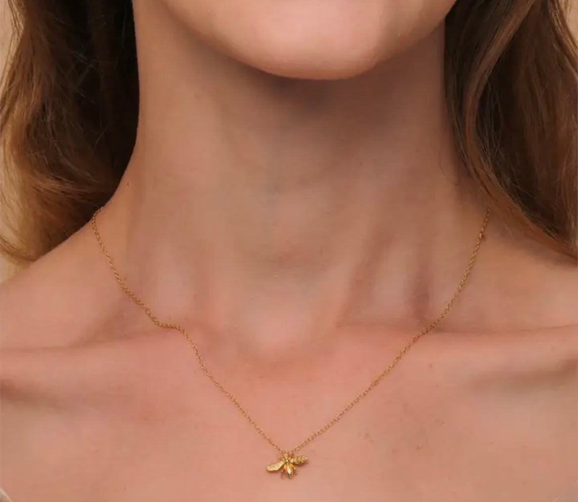 Gold Bee Necklace