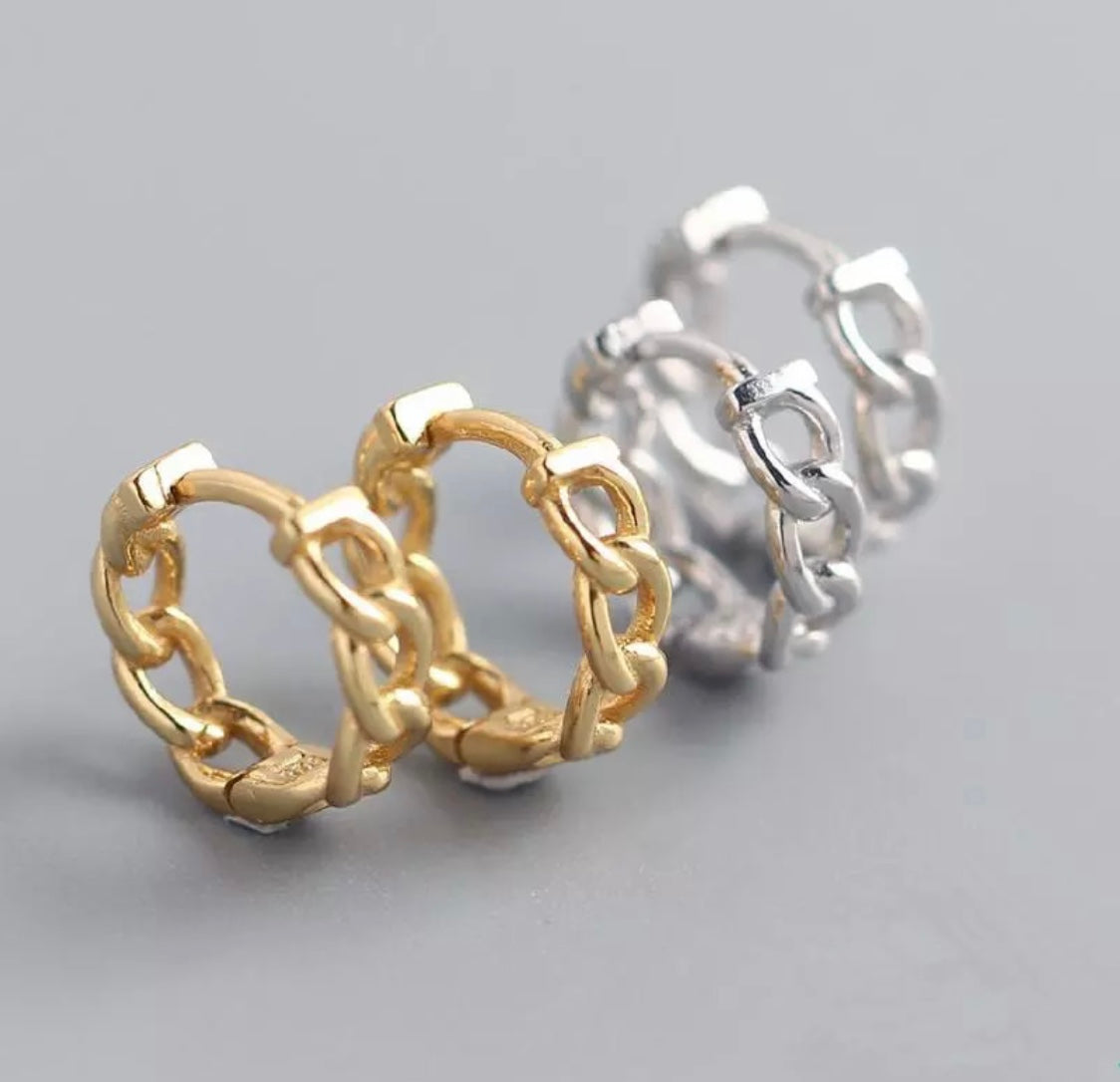 Gold hush Huggie hoop earrings