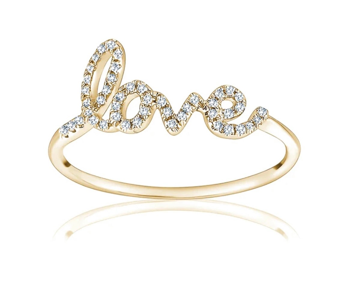 Gold Love Ring