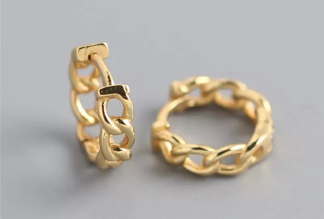 Gold hush Huggie hoop earrings