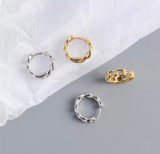 Gold hush Huggie hoop earrings