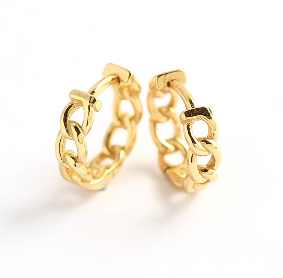 Gold hush Huggie hoop earrings