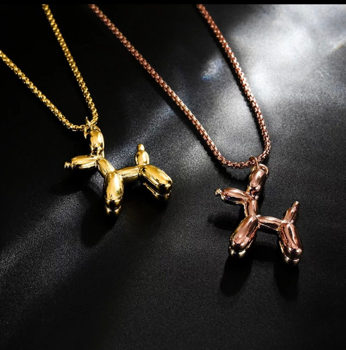 Gold Dog Puppy necklace